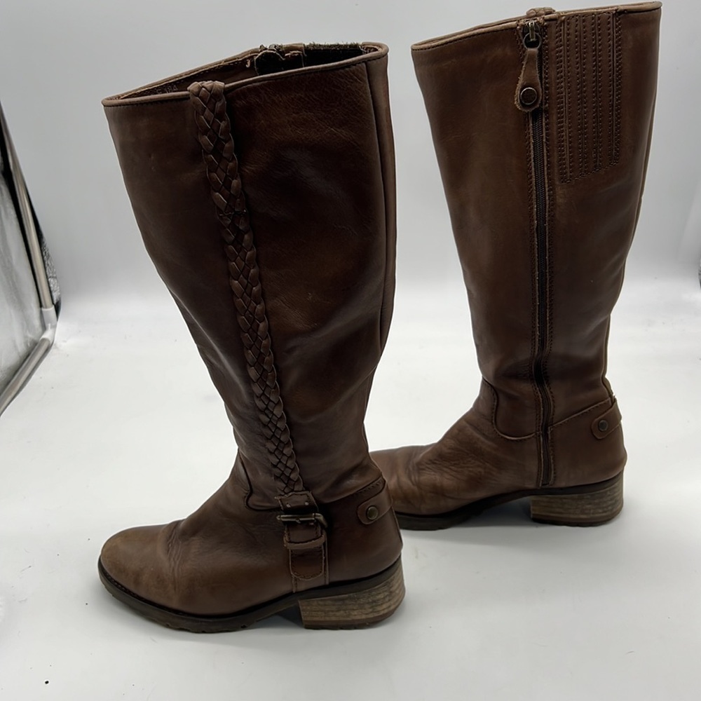 Fabianelli Brown Italian Leather Knee High Boots size 6